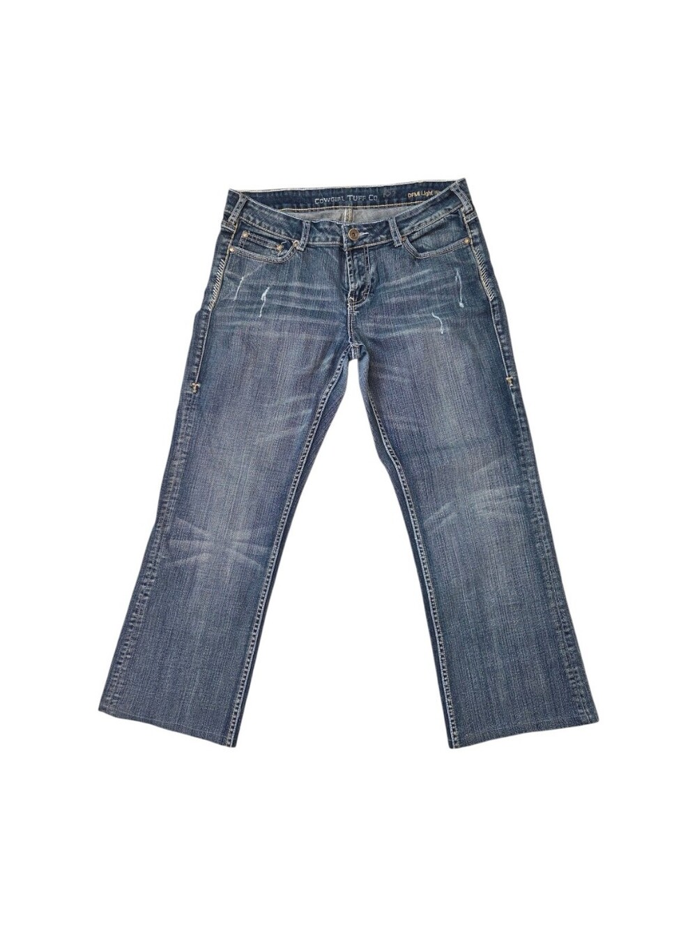 Cowgirl Tuff Don't Fence Me In Women's Bootcut Denim Jeans Medium Wash Size 31